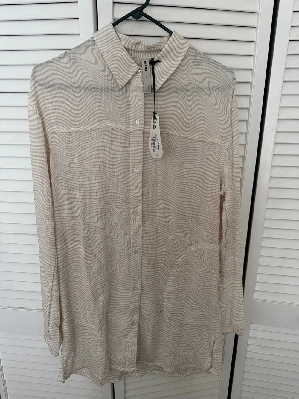 NWT prANa Fernie ($89 RET) Light Beige Women’s Long-Sleeve Coverup, Small